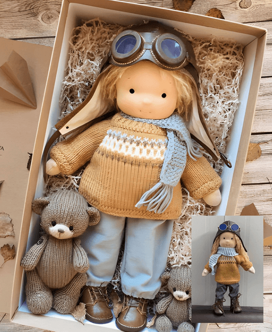 Handmade Waldorf Cuddle Doll - Poppi