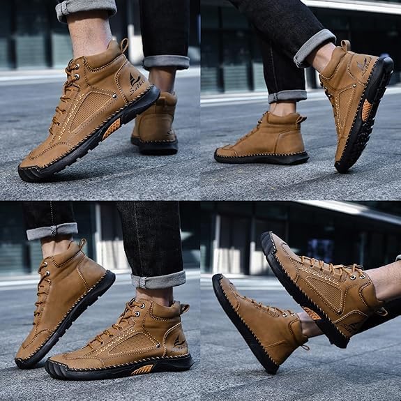 Handmade Waterproof Orthopedic Men’s Boots – Arch Support & Non-Slip Soles – Renvar