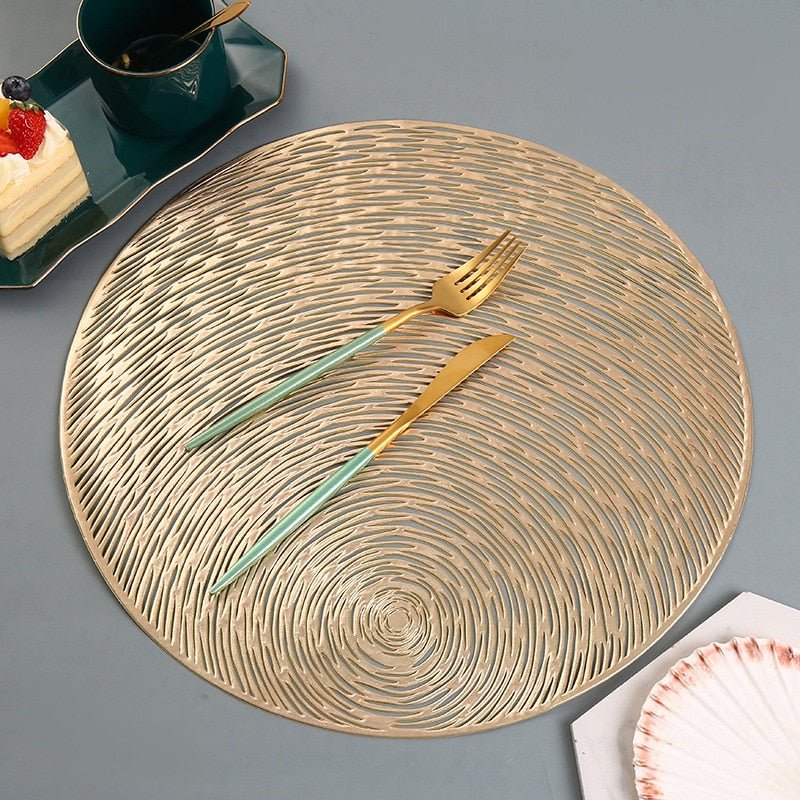 Decoratieve Ronde Tafelonderlegger met Warmtebestendig Antislip Ontwerp