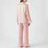 Feather-Trimmed Long Sleeve Pajama Set - Stephanie