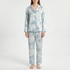 Printed Long Sleeve Pajama Set - Shelly
