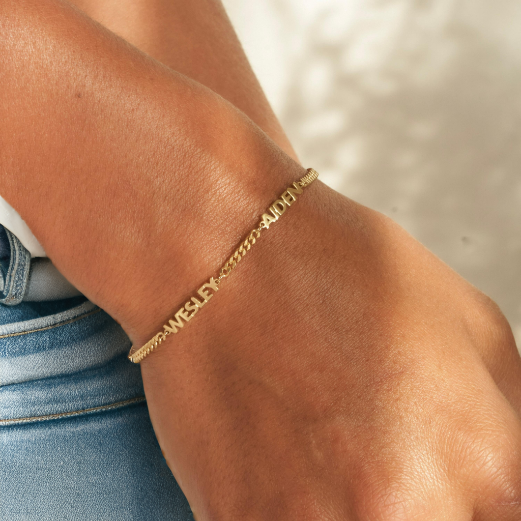 Gepersonaliseerde Naamarmband – Gravure in Goud of Zilver