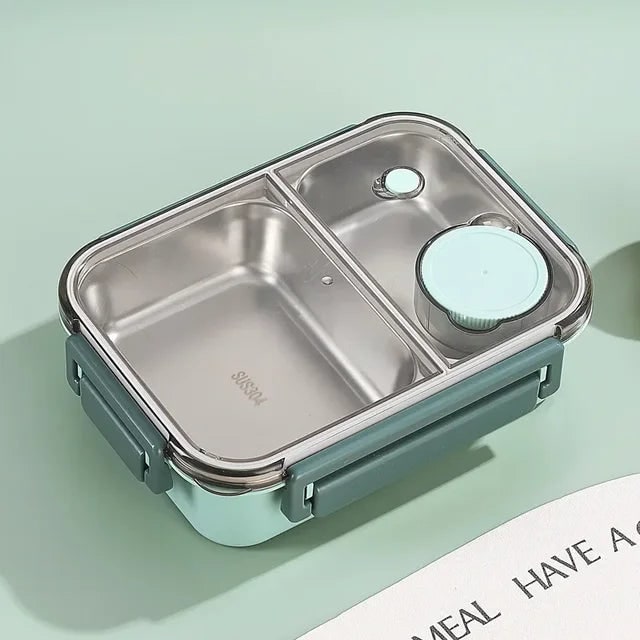 Bento Lunch Box with Stainless Steel Compartments Leak Proof and Portable - Image 13