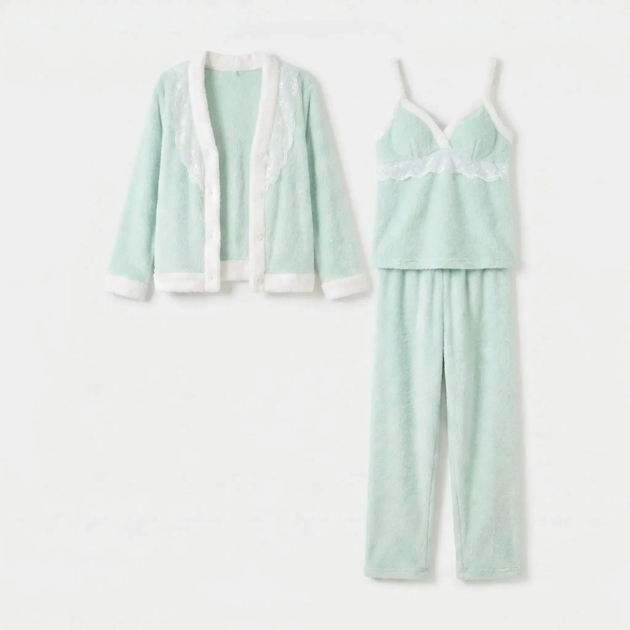Three Piece Fuzzy Pajama Set - Francis