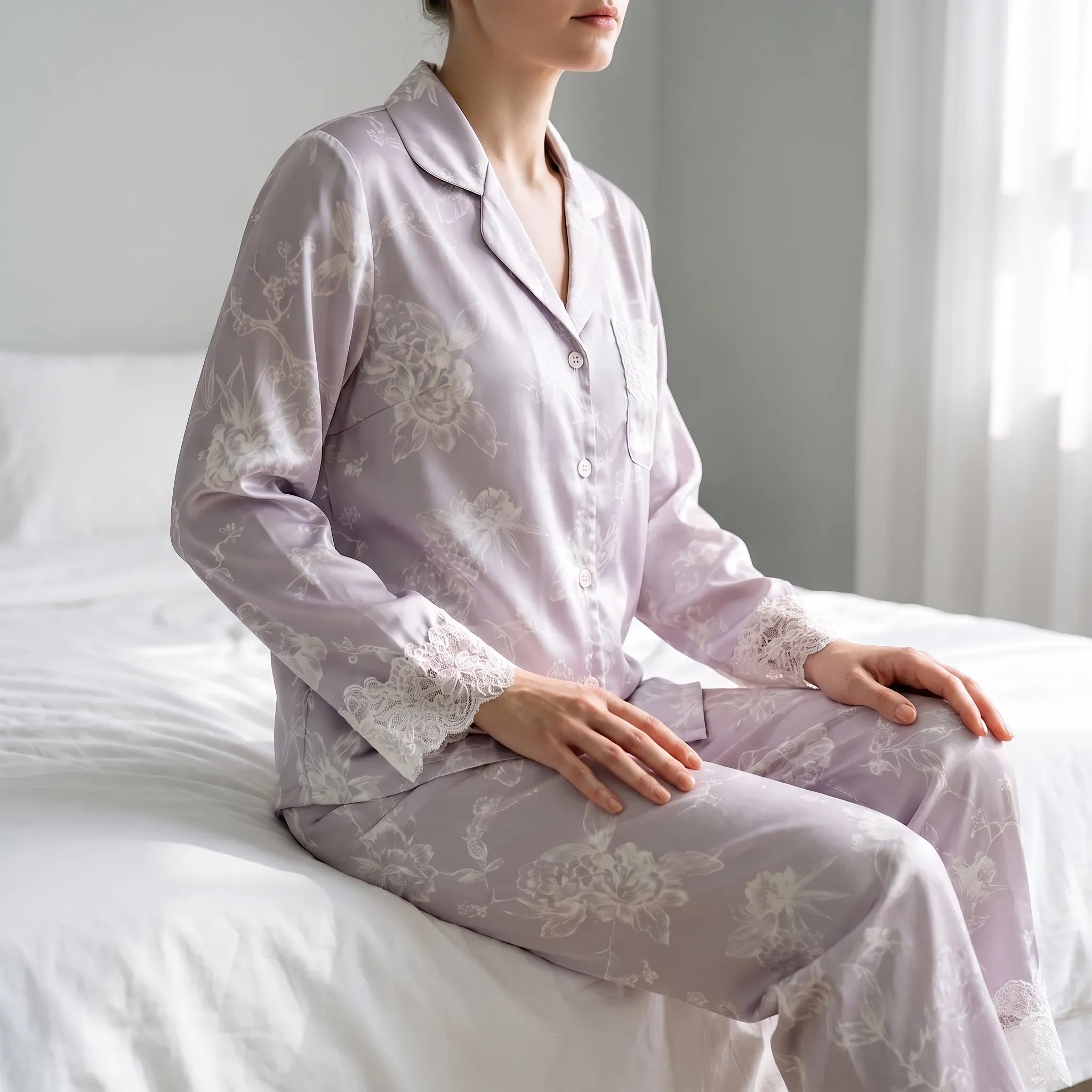 Floral Two-Piece Women's Pajamas - Annette