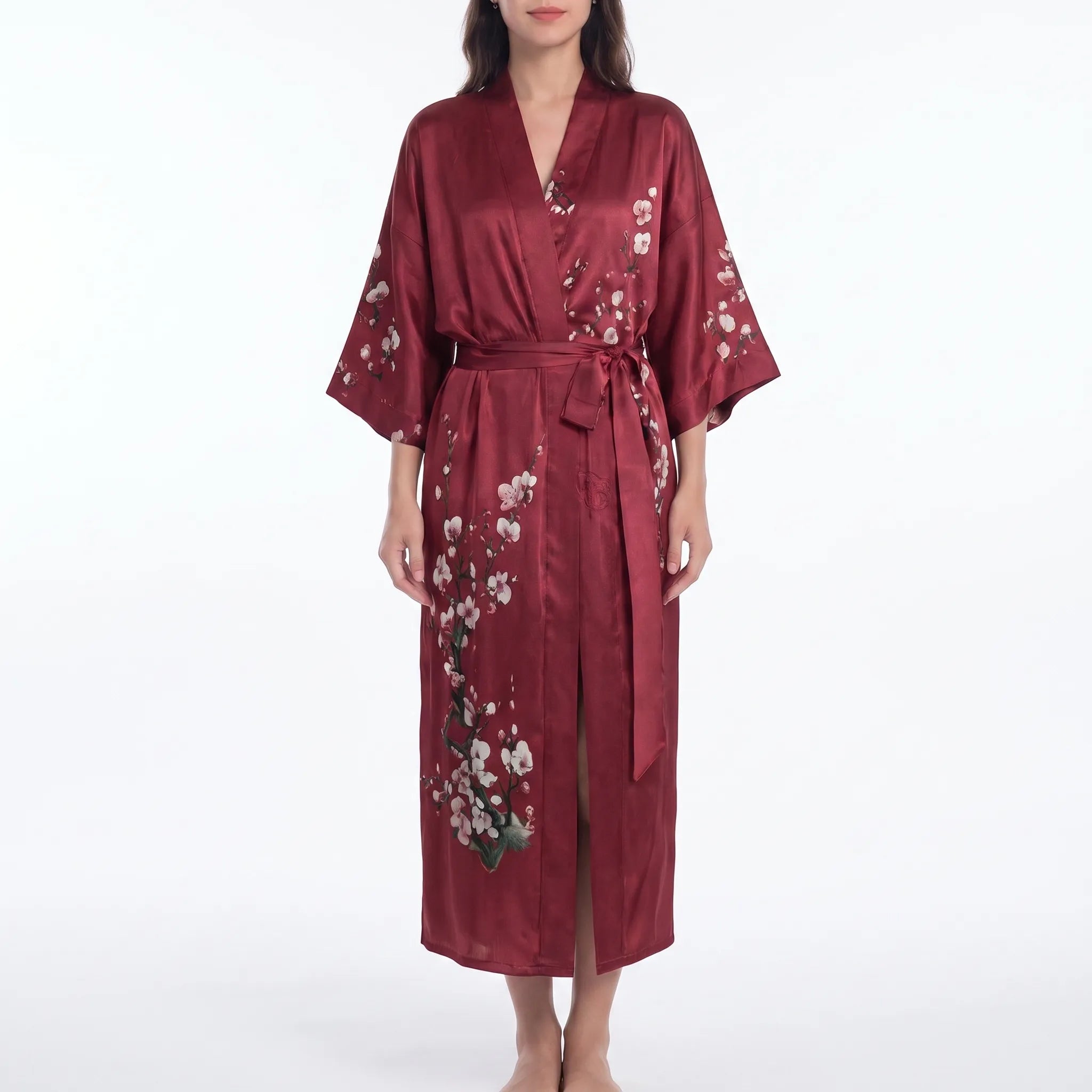 Long Floral Kimono Robe - Julie