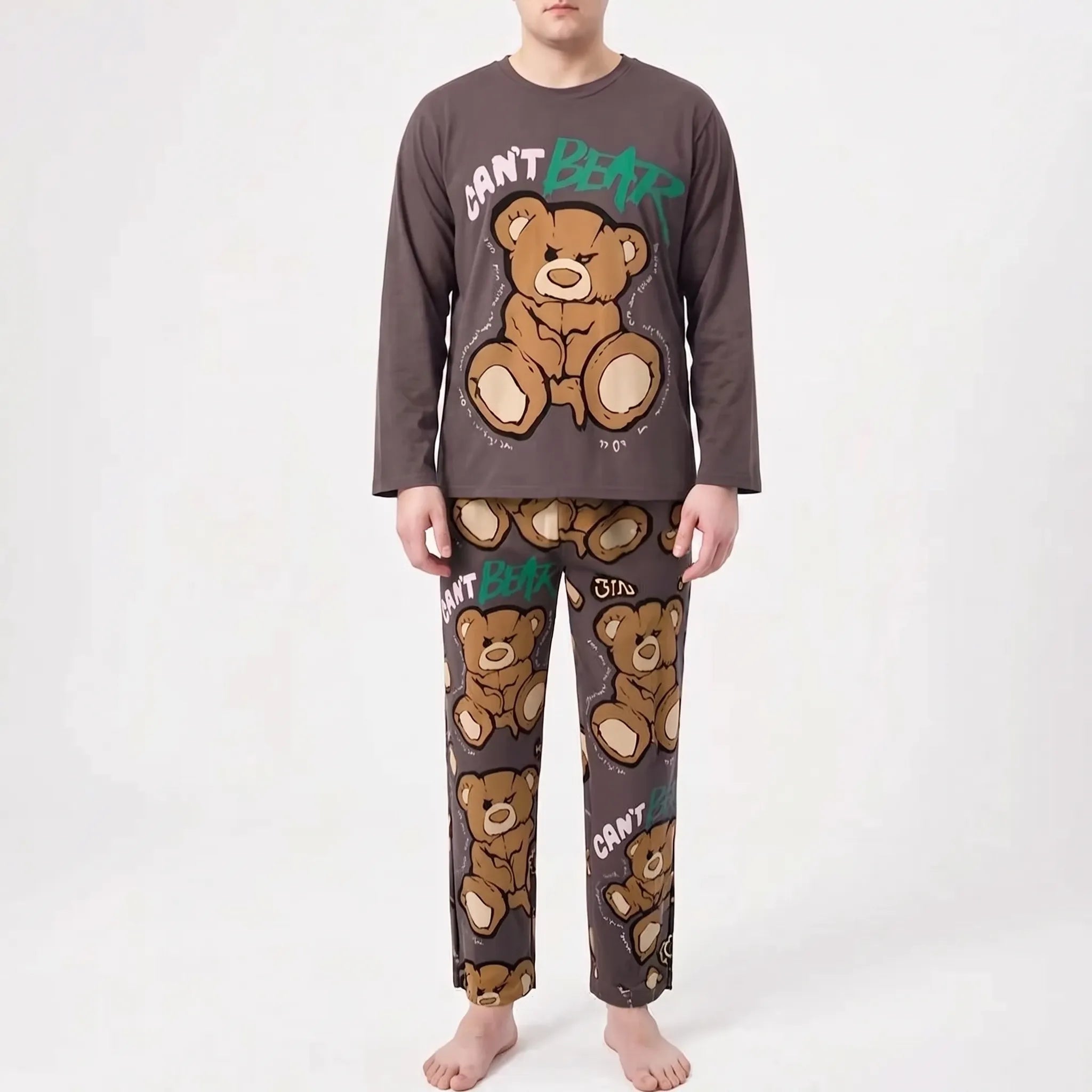Men's Casual Long Sleeve Pajama Set - Dean