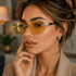 SHADEVISTA – Rectangular Frameless Sunglasses with UV400 Protection