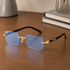 SHADEVISTA – Rectangular Frameless Sunglasses with UV400 Protection