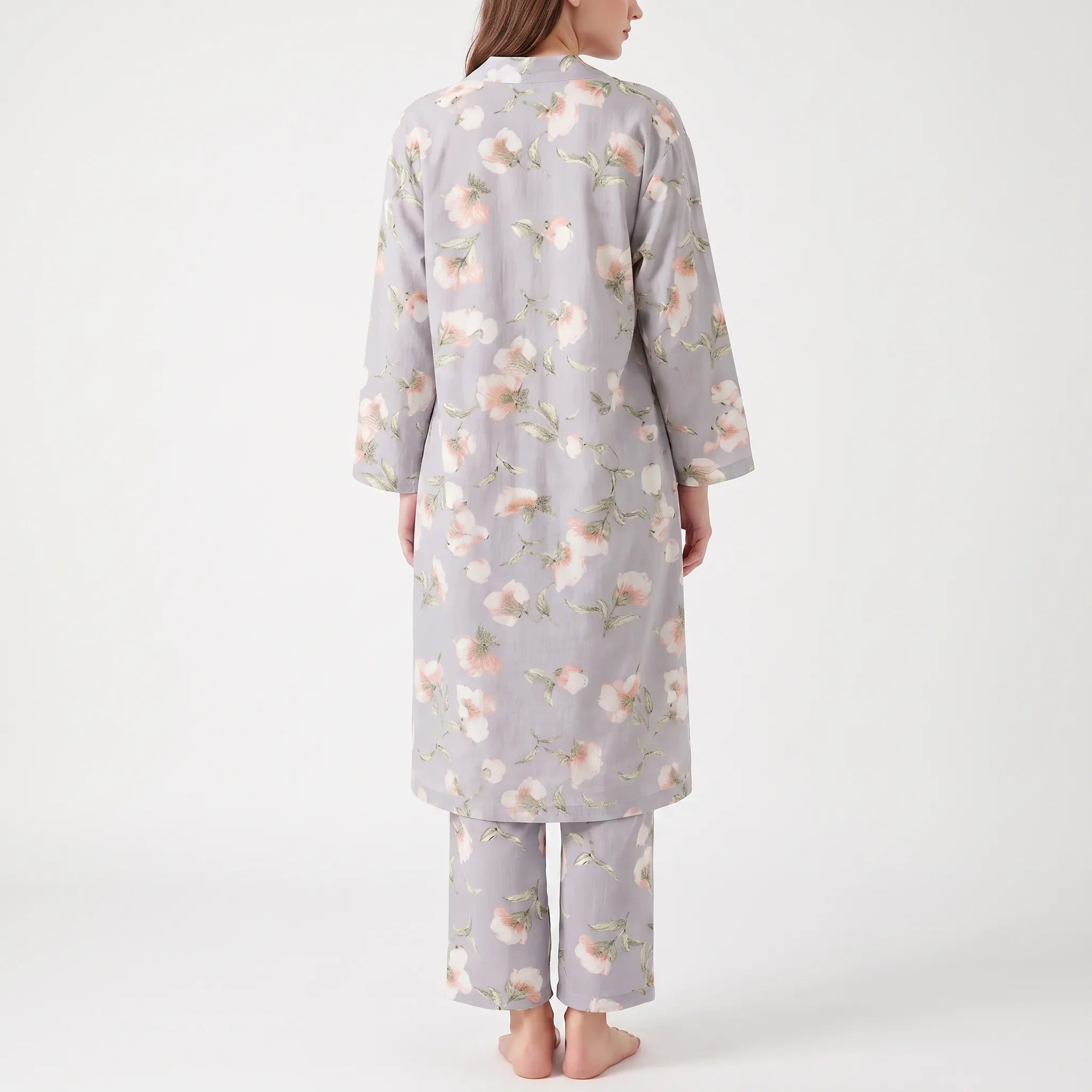 Three-Piece Floral Pajama Set - Sheila