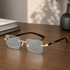 SHADEVISTA – Rectangular Frameless Sunglasses with UV400 Protection