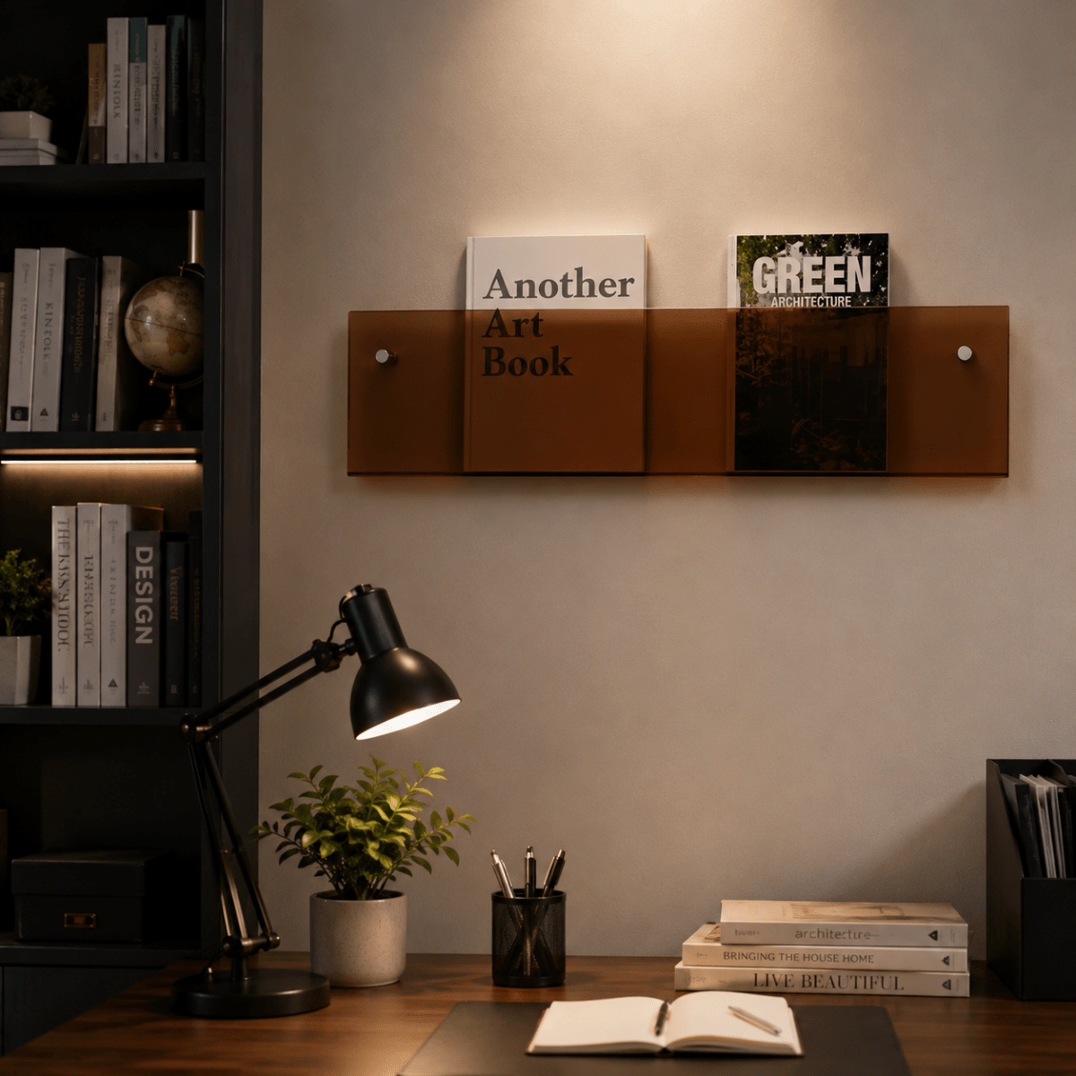SHELFORA – Elegant Wall-Mounted Magazine Holder for Contemporary Interiors