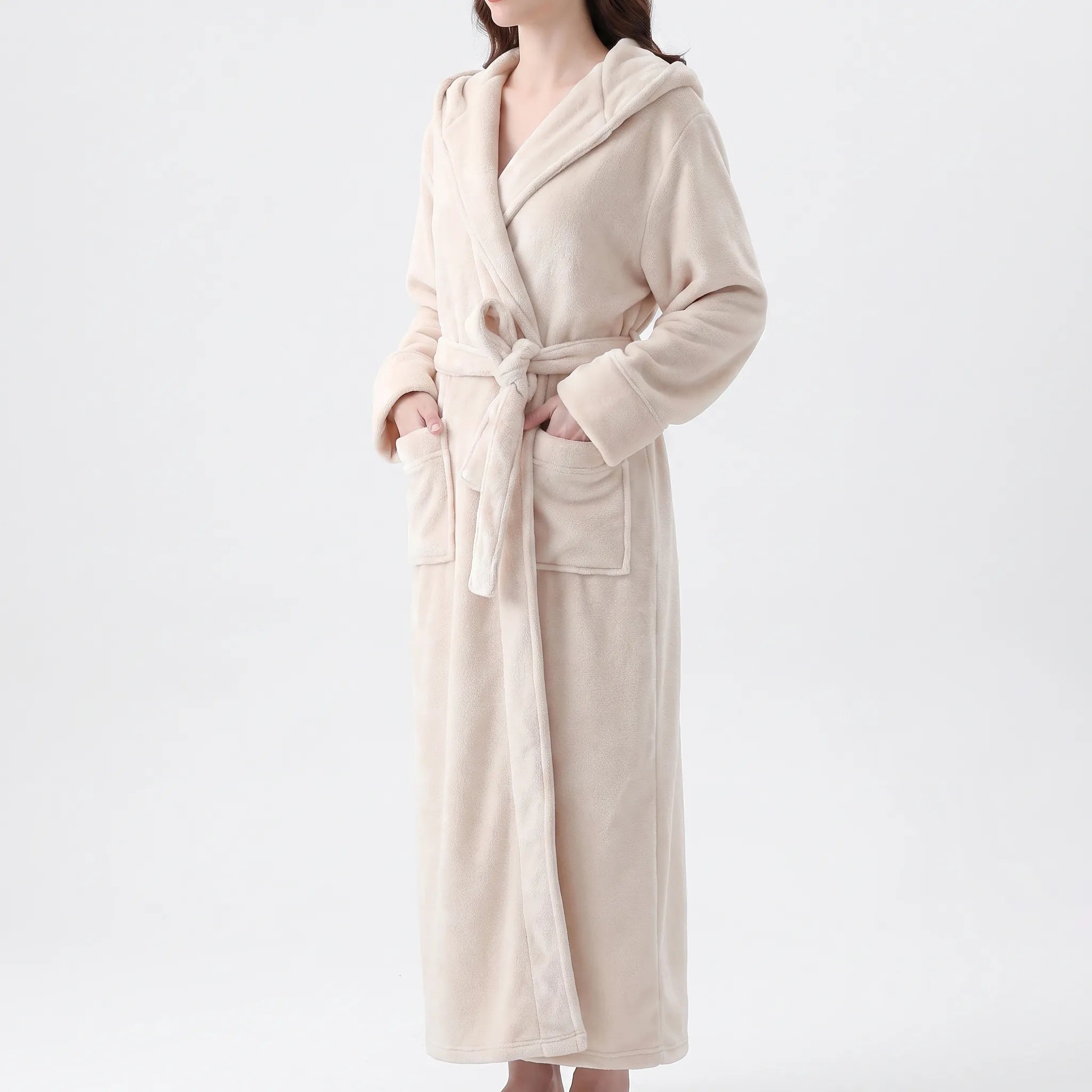 Long Fluffy Dressing Gown - Alexis