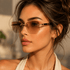SHADEVISTA – Rectangular Frameless Sunglasses with UV400 Protection