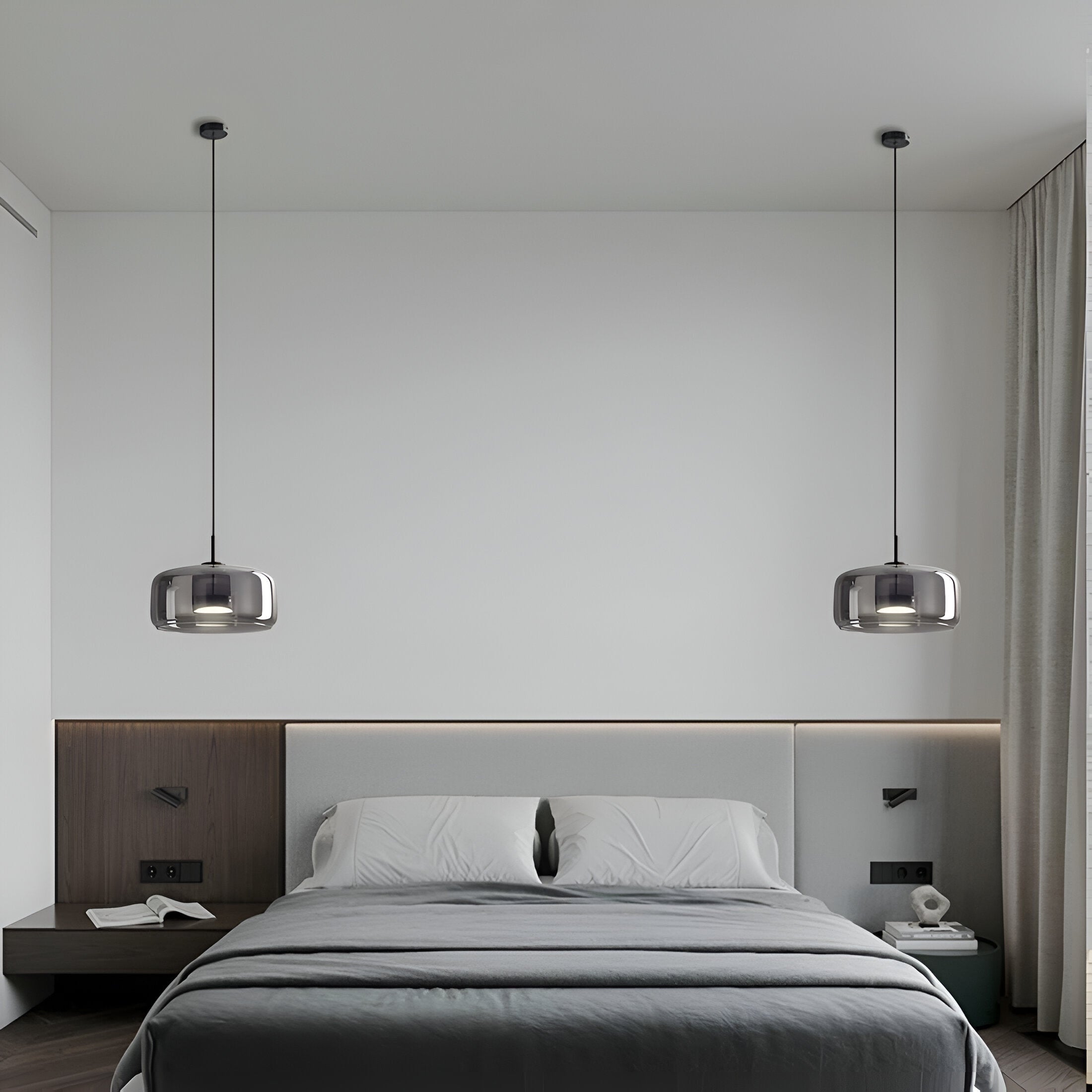 Kitchen Pendant Light Fixtures with Translucent Glass Shade and Adjustable LED for Island - Image 8