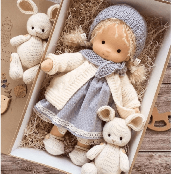 Handmade Waldorf Cuddle Doll - Poppi