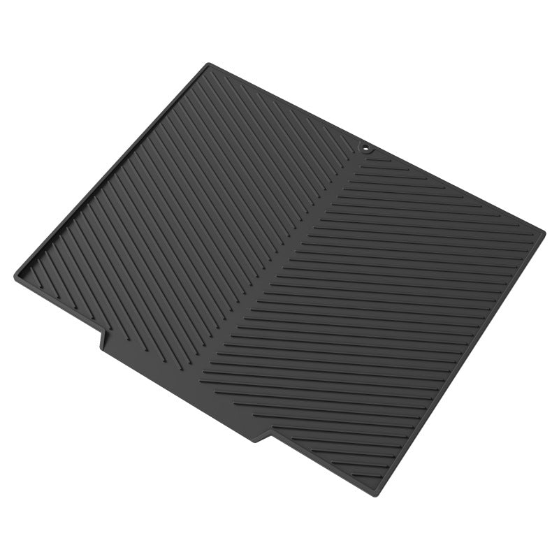 Siliconen Afwasdroogmat met Ribbelige Antislip Afvoervlak