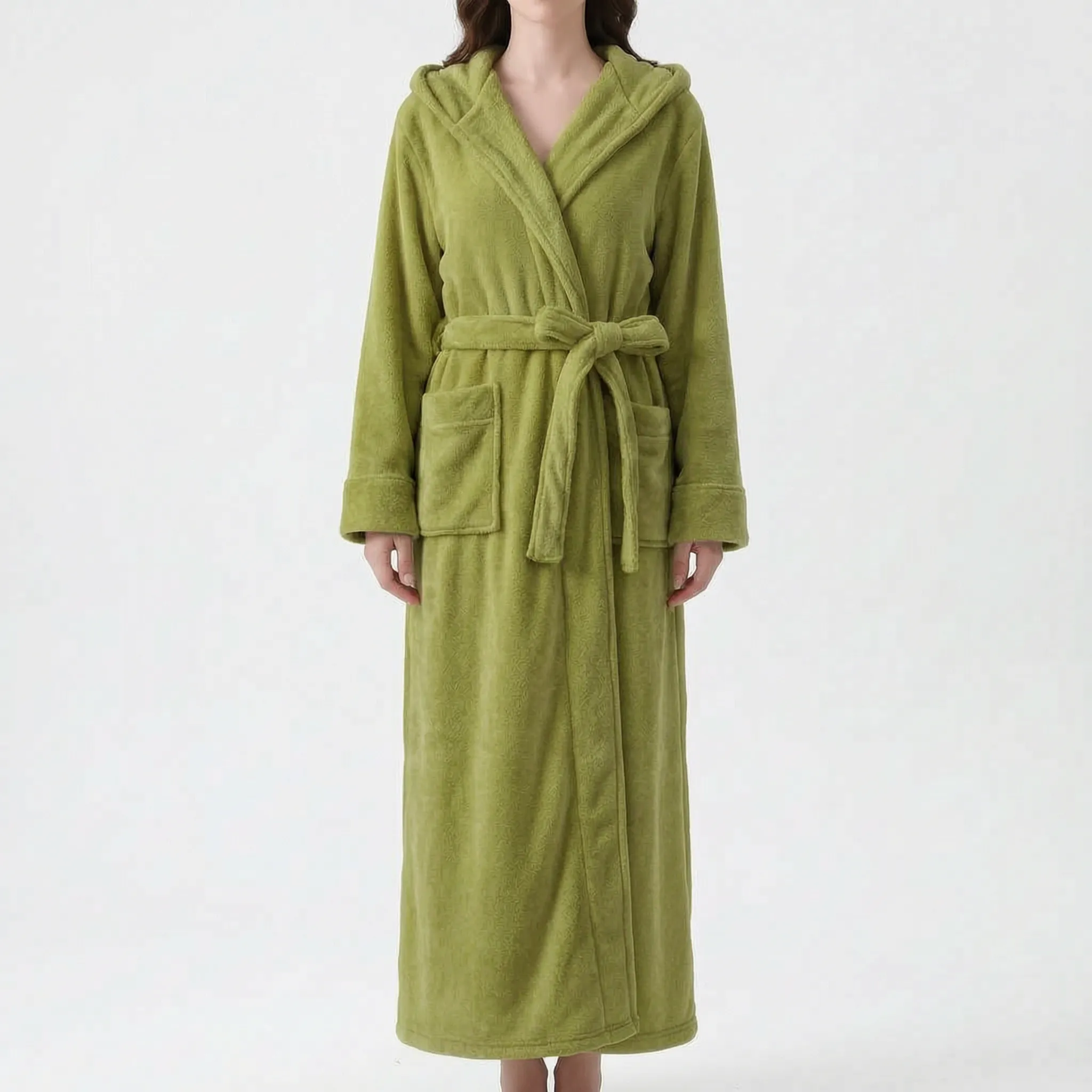 Long Fluffy Dressing Gown - Alexis