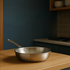 Stainless Steel Frying Pan with Hammered Interior and Riveted Handle - Image 1
