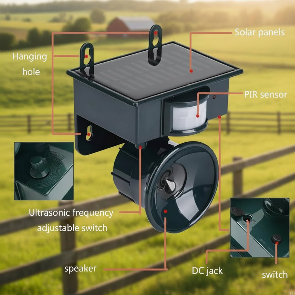 GARTENWÄCHTER – Ultrasonic Bird Repellent for Gardens and Outdoor Areas