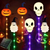 Stake Lights Carved Pumpkin Ghost Set of 6 Pumpkin Skull and Ghost Mix (Battery) color